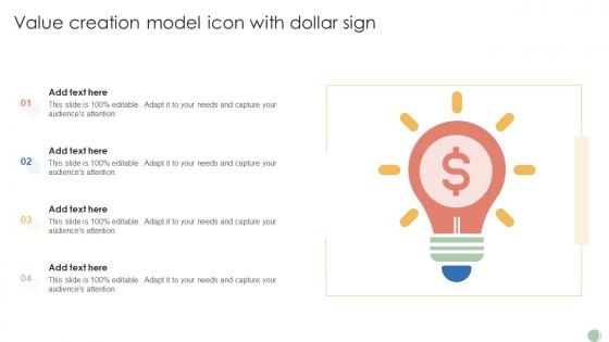 Value Creation Model Icon With Dollar Sign