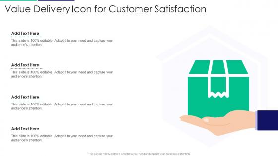Value Delivery Icon For Customer Satisfaction