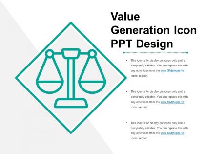 Value generation icon ppt design
