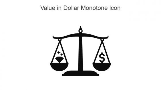 Value In Dollar Monotone Icon In Powerpoint Pptx Png And Editable Eps Format