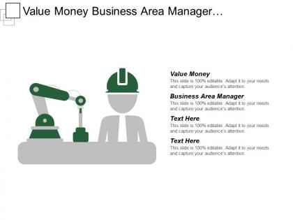 Value money business area manager management decision diagram