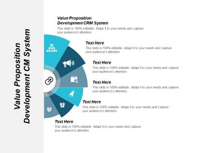 Value proposition development crm system ppt powerpoint presentation infographics deck cpb