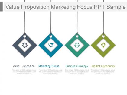 Value proposition marketing focus ppt sample