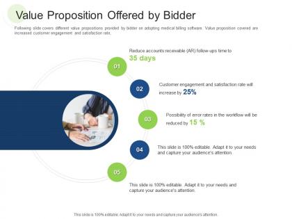 Value proposition offered by bidder reduce accounts ppt images
