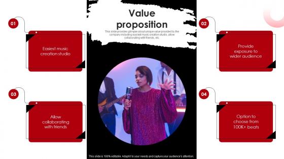 Value Proposition Rap Music Production Company Investor Funding Elevator Pitch Deck