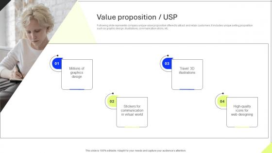 Value Proposition Usp Professional Icons Platform Investor Funding Elevator Pitch Deck
