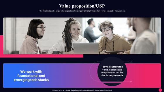 Value Proposition USP Visionx Investor Funding Elevator Pitch Deck