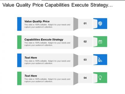 Value quality price capabilities execute strategy focus quality