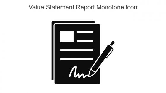 Value Statement Report Monotone Icon In Powerpoint Pptx Png And Editable Eps Format