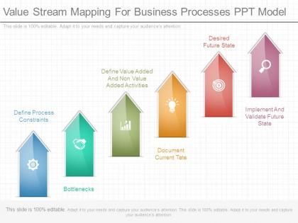 Value stream mapping for business processes ppt model