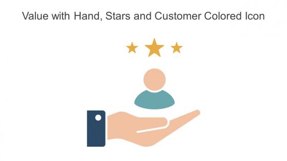 Value With Hand Stars And Customer Colored Icon In Powerpoint Pptx Png And Editable Eps Format