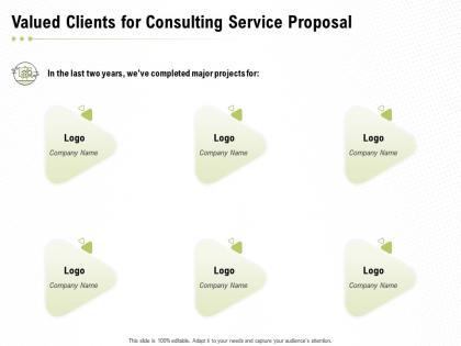 Valued clients for consulting service proposal ppt powerpoint presentation slides display
