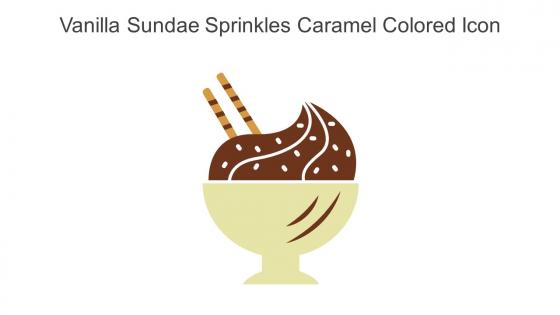 Vanilla Sundae Sprinkles Caramel Colored Icon In Powerpoint Pptx Png And Editable Eps Format