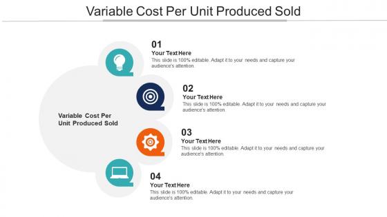 Variable Cost Per Unit Produced Sold Ppt Powerpoint Presentation Summary Cpb