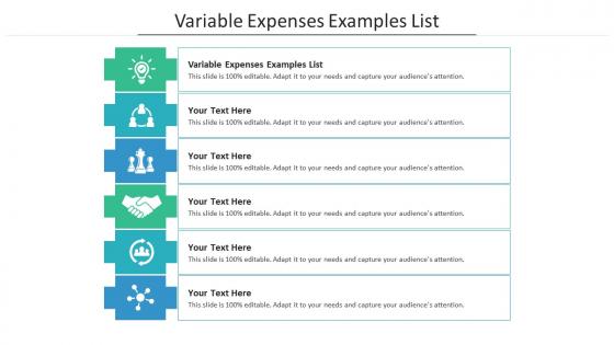 Variable expenses examples list ppt powerpoint presentation infographic template display cpb