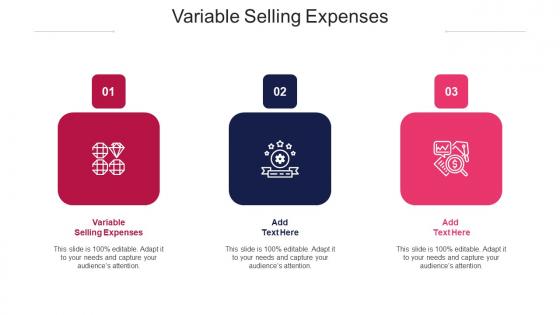 Variable Selling Expenses Ppt Powerpoint Presentation Model Outfit Cpb