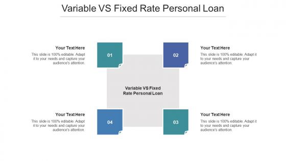 Variable VS Fixed Rate Personal Loan Ppt Powerpoint Presentation Summary Slideshow Cpb