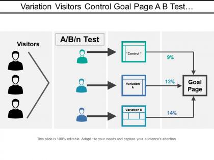 Variation visitors control goal page a b test with arrows