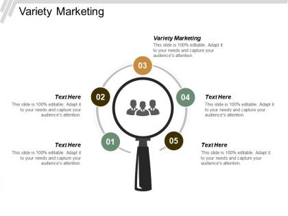 Variety marketing ppt powerpoint presentation portfolio background designs cpb