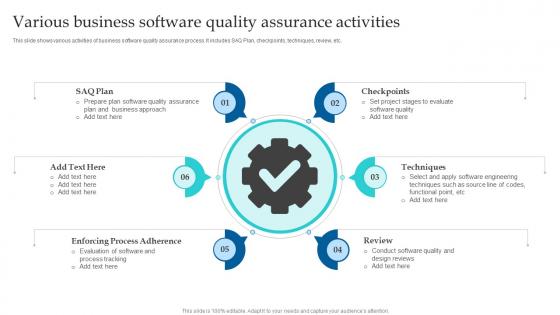 Various Business Software Quality Assurance Activities
