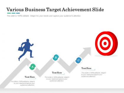 Various business target achievement slide