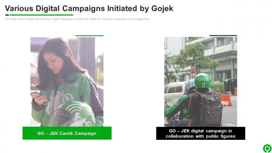 Various Digital Campaigns Initiated GOJEK Investor Funding Elevator Pitch Deck