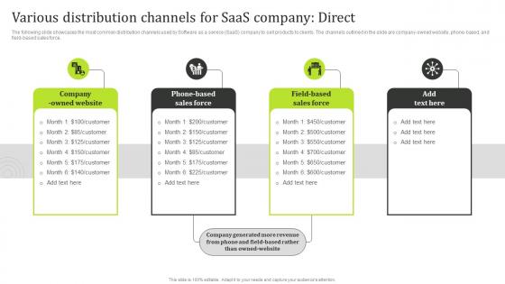 Various Distribution Channels For SaaS Company Direct State Of The Information Technology Industry MKT SS V