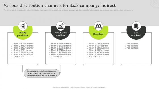 Various Distribution Channels For SaaS Company Indirect State Of The Information Technology Industry MKT SS V