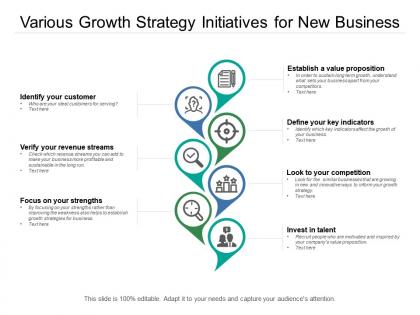 Various growth strategy initiatives for new business