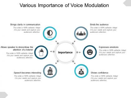 Various importance of voice modulation