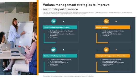 Various Management Strategies To Improve Corporate Performance
