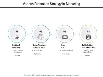 Various promotion strategy in marketing