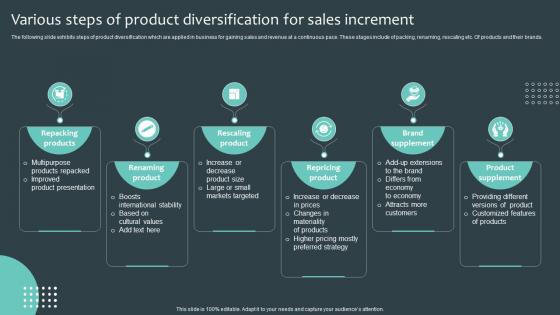 Various Steps Of Product Diversification For Sales Increment