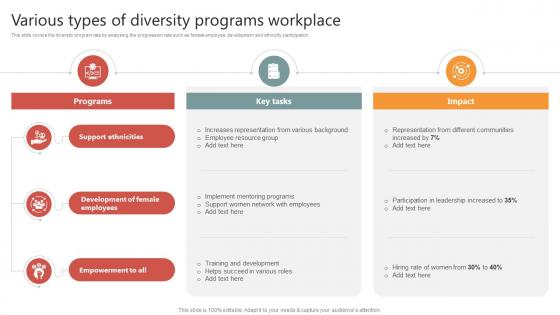 Various Types Of Diversity Programs Workplace
