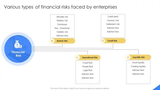 Various Types Of Financial Risks Faced By Enterprises Mastering Financial Planning In Modern Business Fin SS
