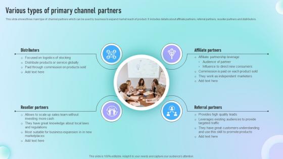 Various Types Of Primary Channel Partners Guide To Successful Channel Strategy SS V