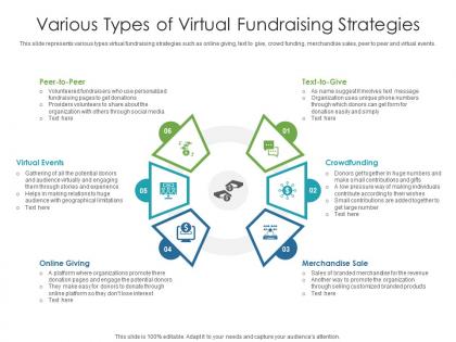 Various types of virtual fundraising strategies