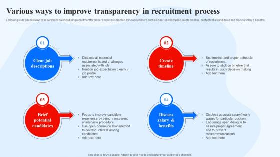 Various Ways To Improve Transparency In Recruitment Process Recruitment Technology
