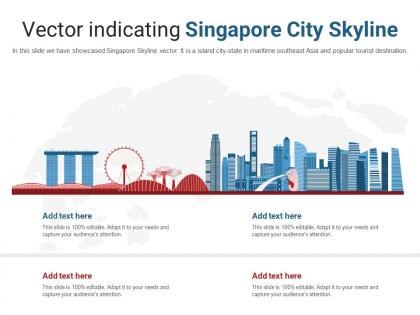 Vector indicating singapore city skyline powerpoint presentation ppt template