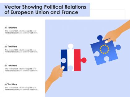 Vector showing political relations of european union and france