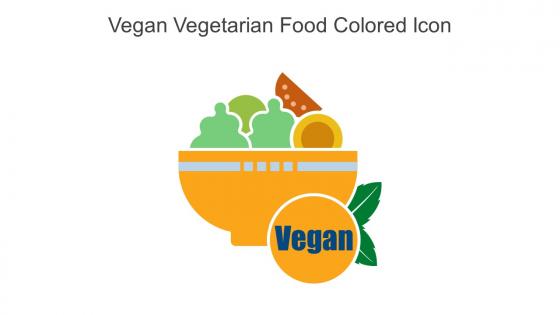 Vegan Vegetarian Food Colored Icon In Powerpoint Pptx Png And Editable Eps Format