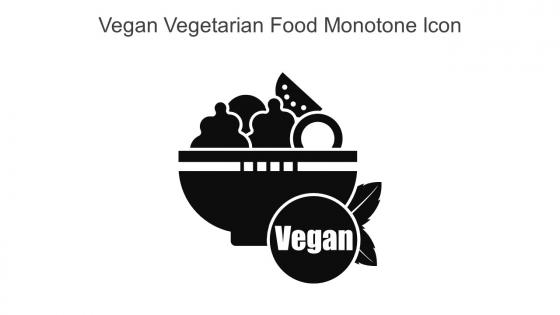 Vegan Vegetarian Food Monotone Icon In Powerpoint Pptx Png And Editable Eps Format