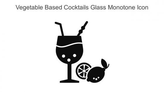Vegetable Based Cocktails Glass Monotone Icon In Powerpoint Pptx Png And Editable Eps Format