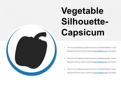 Vegetable silhouette capsicum presentation diagrams