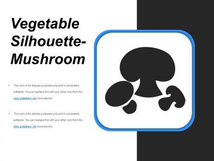 Vegetable silhouette mushroom ppt sample file
