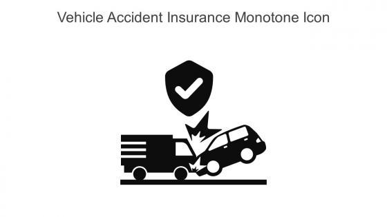 Vehicle Accident Insurance Monotone Icon In Powerpoint Pptx Png And Editable Eps Format