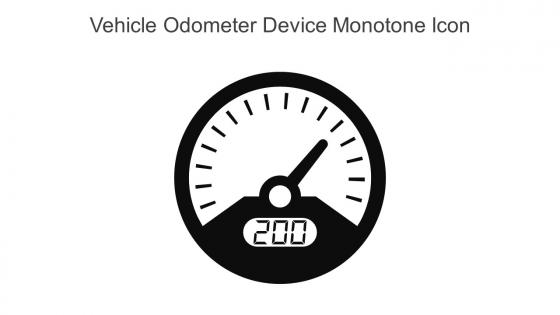 Vehicle Odometer Device Monotone Icon In Powerpoint Pptx Png And Editable Eps Format