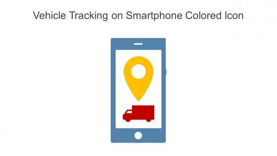 Vehicle Tracking On Smartphone Colored Icon In Powerpoint Pptx Png And Editable Eps Format