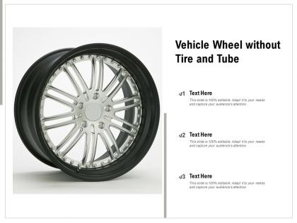 Vehicle wheel without tire and tube