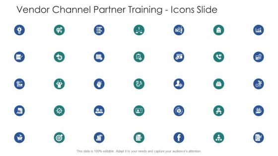 Vendor channel partner training icons slide ppt visual aids files